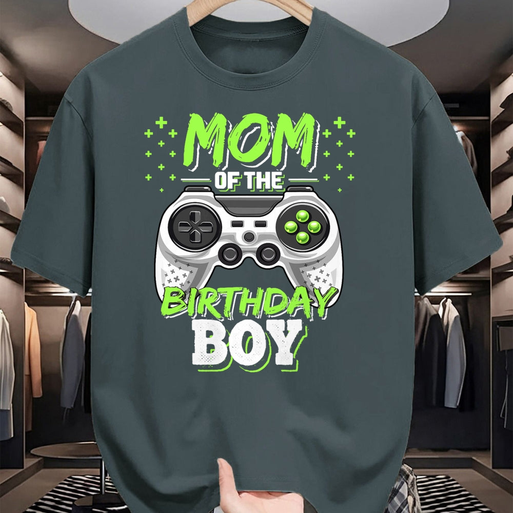 Gift for Mom Shirt, Funny Mom Unisex T-Shirt/Hoodie/Sweatshirt HLT00 - Mom of the Birthday Boy Matching Video Gamer Birthday Party T-Shirt