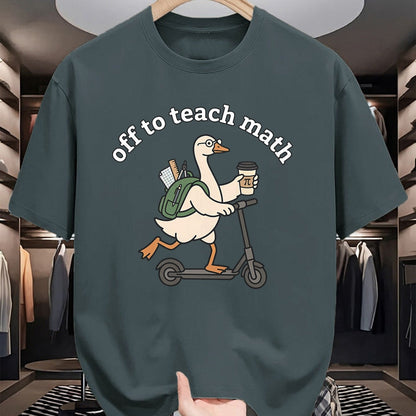 Best Teacher Shirt, Funny Teacher UnisexT-Shirt/Hoodie/Sweatshirt HLT00 - Off to Teach Math Funny Goose Math Teacher Men Women T-Shirt