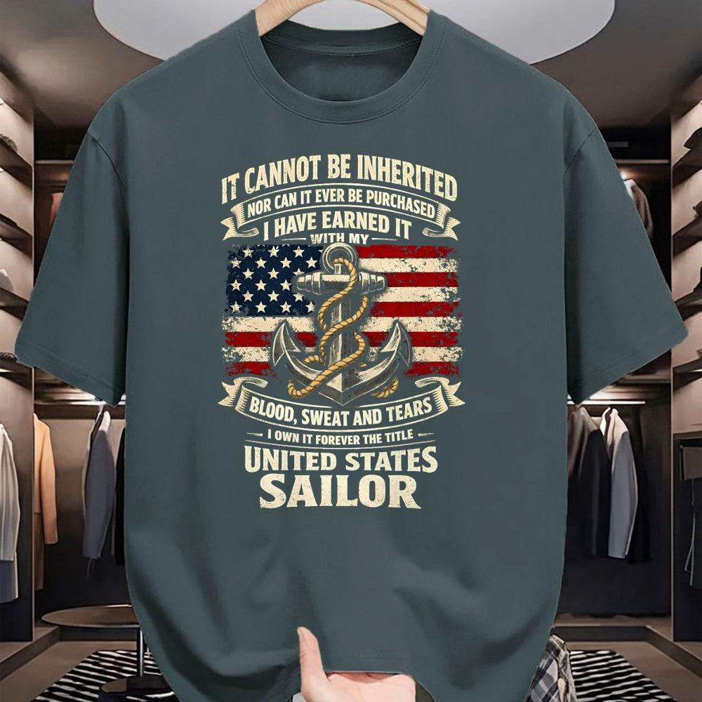 Proud Veteran Shirt, Funny Veteran UnisexT-Shirt/Hoodie/Sweatshirt HLT00 - Own Forever The Title U.S Sailor Military Veteran Flag USA T-Shirt