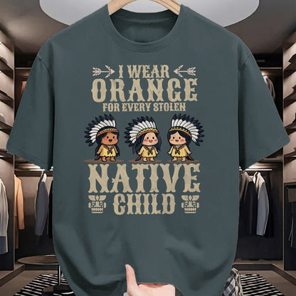 Native American T-Shirts, Vintage Native American Unisex T-Shirt/Hoodie/Sweatshirt HLT00 - I Wear Orange For Every American Native Child Indian Pride (5)