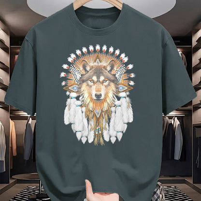 Native American T-Shirts, Vintage Native American Unisex T-Shirt/Hoodie/Sweatshirt HLT00 - Native American Wolf Feather