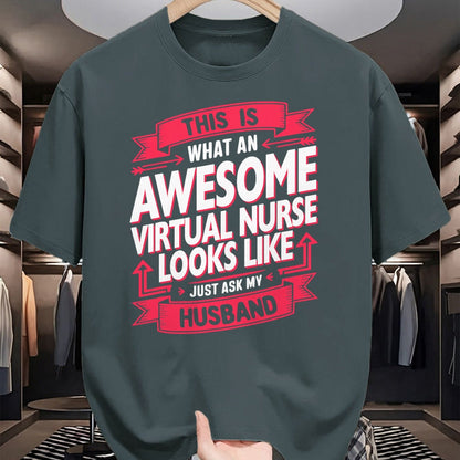 Funny Nurse Shirt, Nurse Unisex T-Shirt/Hoodie/Sweatshirt HLT00 - Funny Virtual Nurse Wife Husband Women T-Shirt