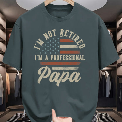 Best Grandpa Shirt, Proud Grandpa Unisex T-Shirt/Hoodie/Sweatshirt HLT00 - I'm Not Retired I'm A Professional Papa Funny Retirement T-Shirt (1)