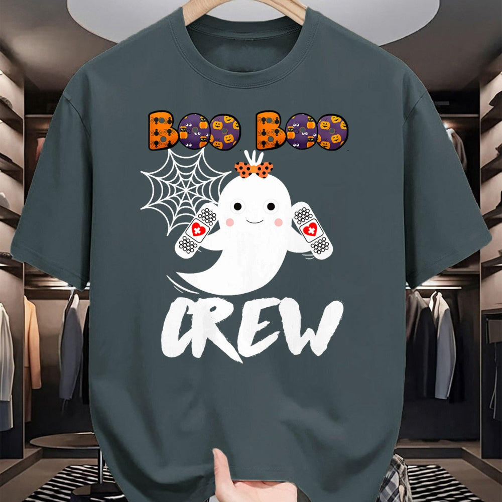 Funny Nurse Shirt, Nurse Unisex T-Shirt/Hoodie/Sweatshirt HLT00 - Boo Boo Crew Nurse Shirt Funny Halloween Costume Fun Gift T-Shirt (1)
