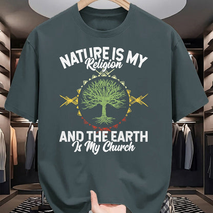 Native American T-Shirts, Vintage Native American Unisex T-Shirt/Hoodie/Sweatshirt HLT00 - Nature Is My Religion Earth Is My Church Native American Day