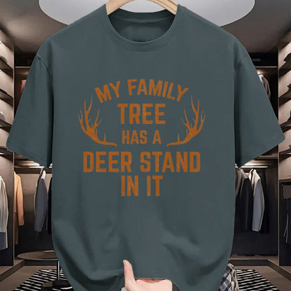 Funny Hunting Shirt, Gift For Hunting Lover Unisex T-Shirt/Hoodie/Sweatshirt HLT00 - My Family Tree Has A Deer Stand in It Hunting Tshirt T-Shirt, Men, Black, 3X-Large