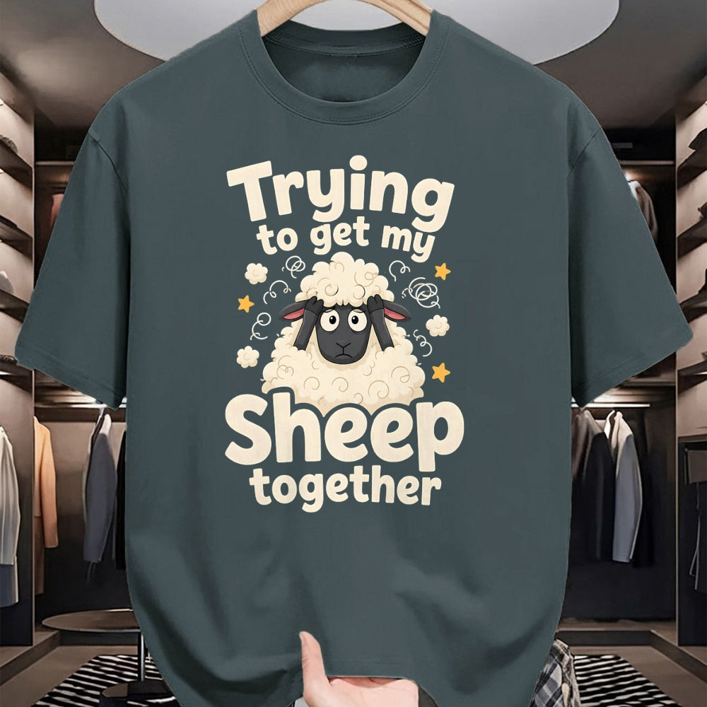 Best Farmer Life Shirt, Funny Farmer UnisexT-Shirt/Hoodie/Sweatshirt HLT00 - Trying to Get My Sheep Together T-Shirt