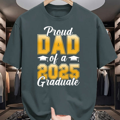 Gift for Dad Shirt, Funny Dad Unisex T-Shirt/Hoodie/Sweatshirt HLT00 – Proud Dad Of A 2025 Graduate Senior Graphic T-Shirt
