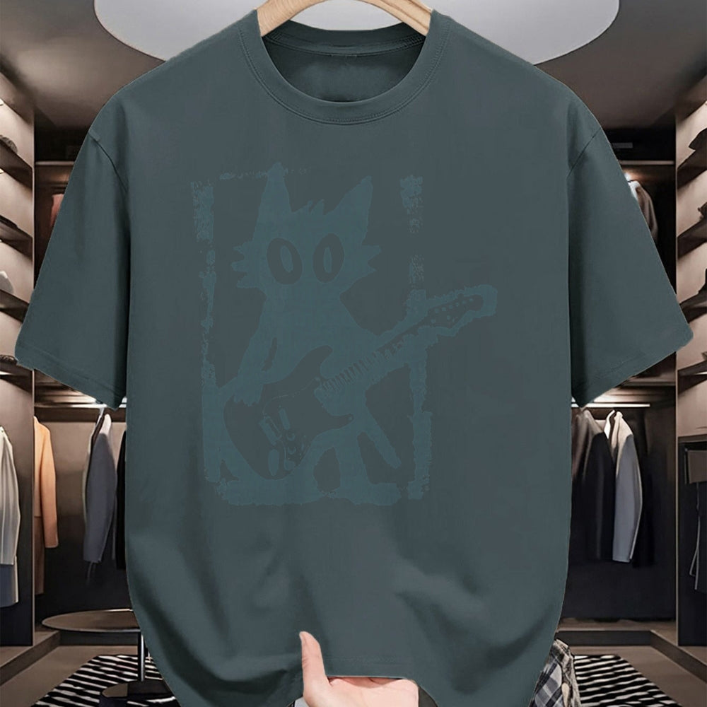 Guitar Lover Shirt, Funny Guitar UnisexT-Shirt/Hoodie/Sweatshirt HLT00 - Cat Playing Guitar Rock Star Rock and Roll Men Women Kids T-Shirt