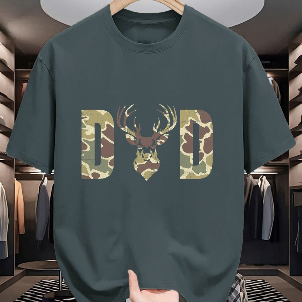 Funny Hunting Shirt, Gift For Hunting Lover Unisex T-Shirt/Hoodie/Sweatshirt HLT00 - Old School Camo Dad Hunting, Camouflage Deer Father_s Day T-Shirt