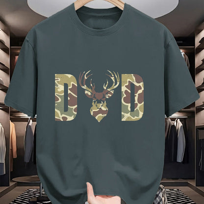 Funny Hunting Shirt, Gift For Hunting Lover Unisex T-Shirt/Hoodie/Sweatshirt HLT00 - Old School Camo Dad Hunting, Camouflage Deer Father_s Day T-Shirt