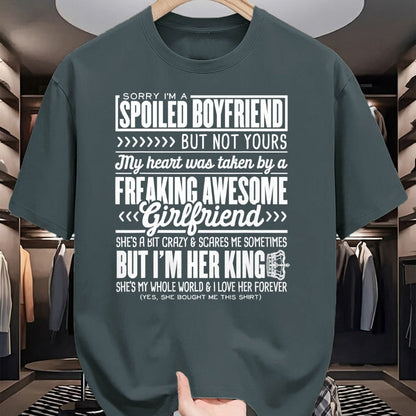 Best Wife Shirt, Wife and Husband Unisex T-Shirt/Hoodie/Sweatshirt HLT00 - Sorry I'm A Spoiled Boyfriend by Freaking Awesome Girlfriend T-Shirt (2)