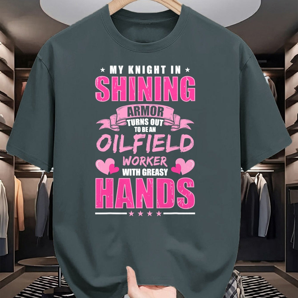 Best Wife Shirt, Wife and Husband Unisex T-Shirt/Hoodie/Sweatshirt HLT00 - Oilfeild Oilfield Girlfriend Spoiled Oilfield Wife T-Shirt