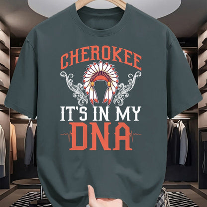 Native American T-Shirts, Vintage Native American Unisex T-Shirt/Hoodie/Sweatshirt HLT00 - Cherokee My DNA Native Americans Design