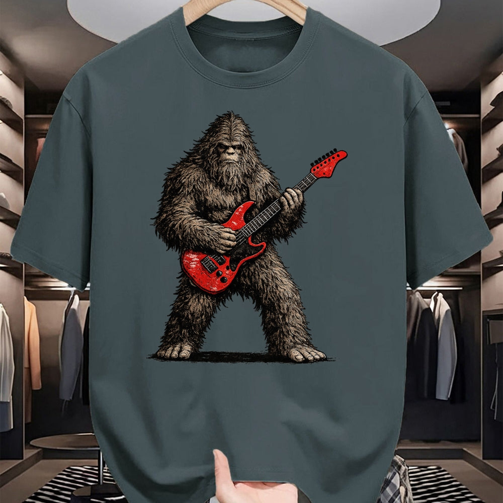 Guitar Lover Shirt, Funny Guitar UnisexT-Shirt/Hoodie/Sweatshirt HLT00 - Funny Bigfoot Playing Guitar Rock and Roll Gifts Men Women T-Shirt