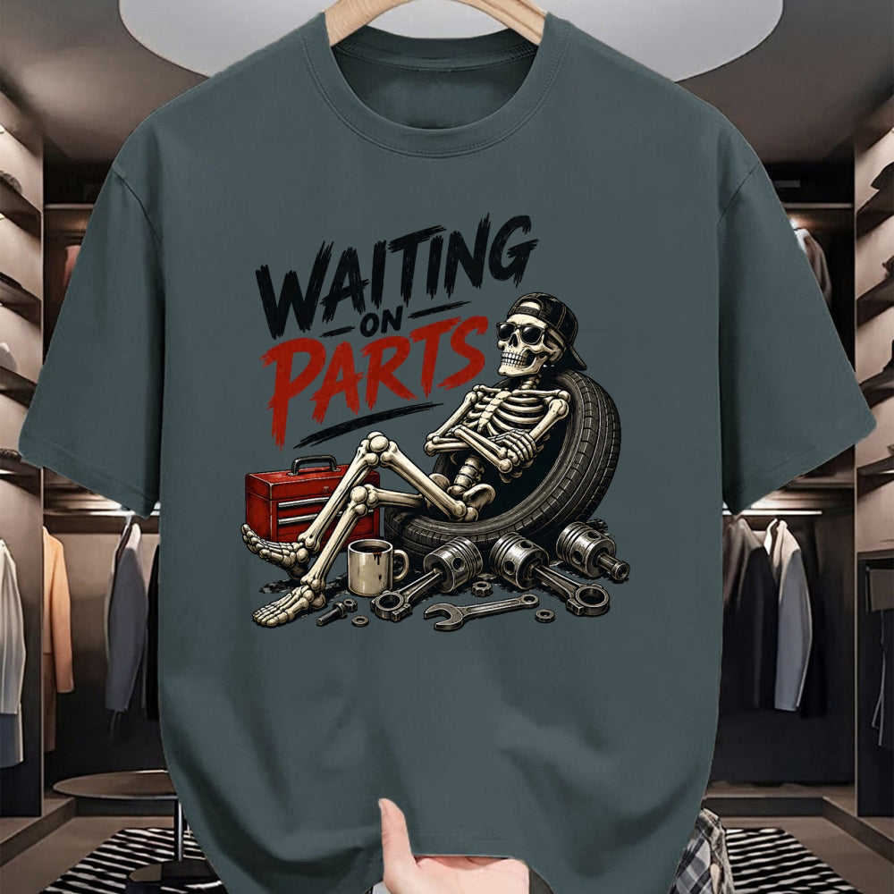 Best Mechanic Life Shirt, Funny Mechanic UnisexT-Shirt/Hoodie/Sweatshirt HLT00 - Funny Mechanic Auto Repair Life Skeleton Waiting On Parts T-Shirt