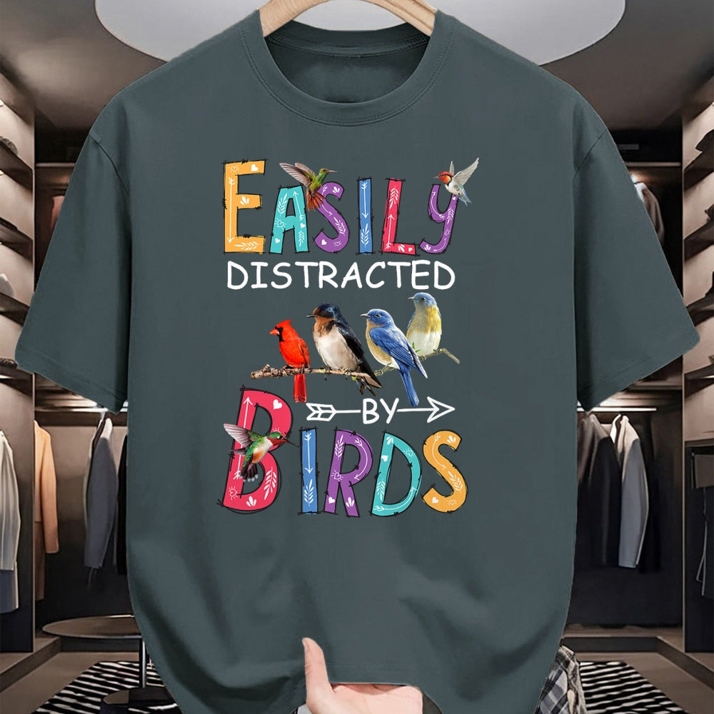 Best Thanksgiving Family Shirt , Funny Thanksgiving UnisexT-Shirt/Hoodie/Sweatshirt HLT00 - Easily Distracted by Birds Funny Bird T-Shirt Small