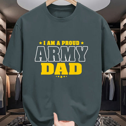 Gift for Dad Shirt, Funny Dad Unisex T-Shirt/Hoodie/Sweatshirt HLT00 – Mens I Am A Proud Army Dad Patriotic Pride Military Father T-Shirt