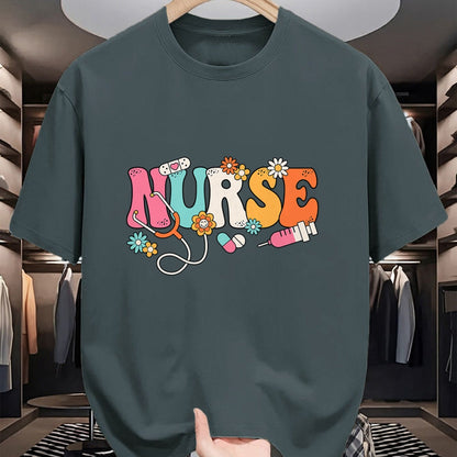 Funny Nurse Shirt, Nurse Unisex T-Shirt/Hoodie/Sweatshirt HLT00 - Cute Retro Groovy Nurse Flower Nursing T-Shirt
