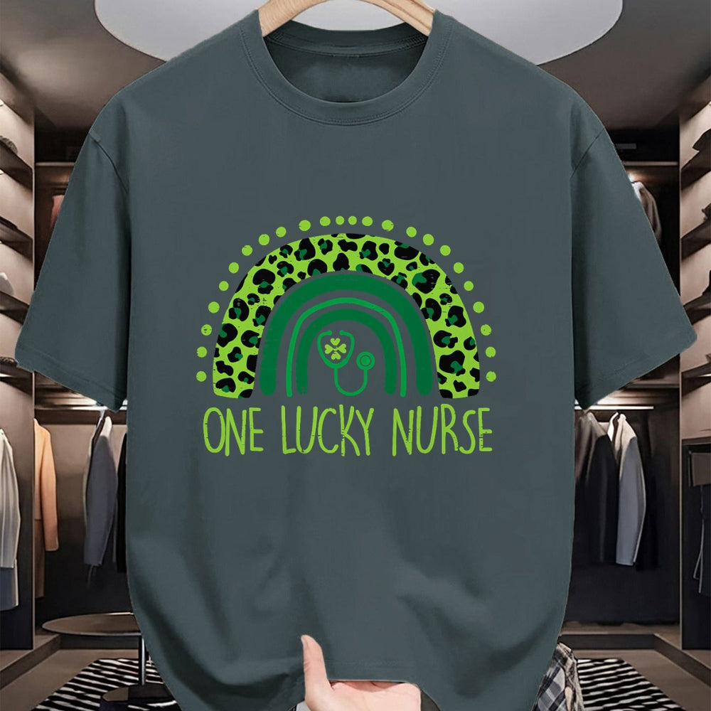Funny Nurse Shirt, Nurse Unisex T-Shirt/Hoodie/Sweatshirt HLT00 - One Lucky Nurse Scrub RN ICU ER St Patricks Day Nurses Women T-Shirt