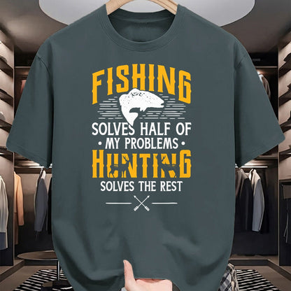 Funny Hunting Shirt, Gift For Hunting Lover Unisex T-Shirt/Hoodie/Sweatshirt HLT00 - Fishing & Hunting Solve My Problems - Funny Gift T-Shirt