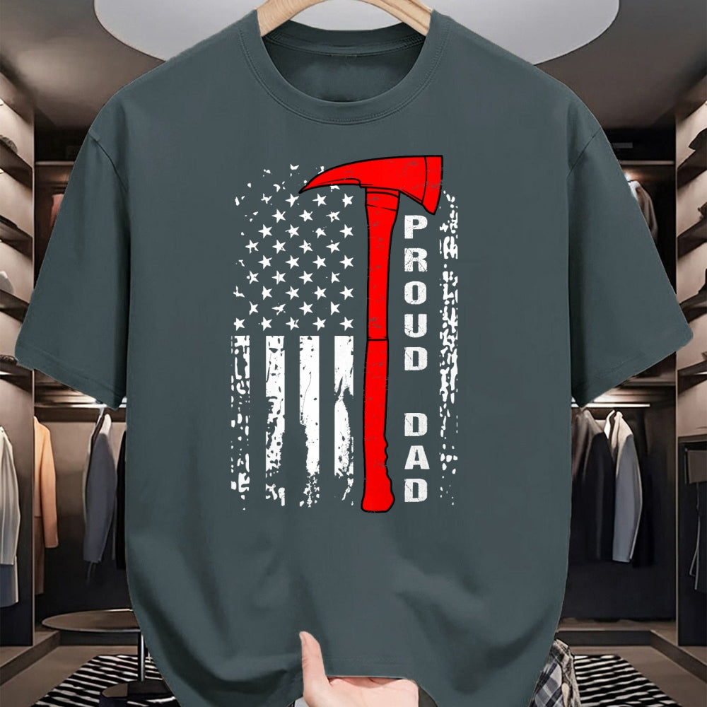 Gift for Dad Shirt, Funny Dad Unisex T-Shirt/Hoodie/Sweatshirt HLT00 – Firefighter Dad Shirt Proud Dad of Brave Firefighter T-Shirt
