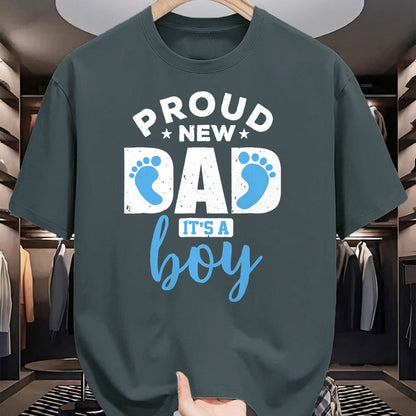 Gift for Dad Shirt, Funny Dad Unisex T-Shirt/Hoodie/Sweatshirt HLT00 – Proud New Dad It_s A Boy T-Shirt Promoted to Daddy Tee Gift T-Shirt