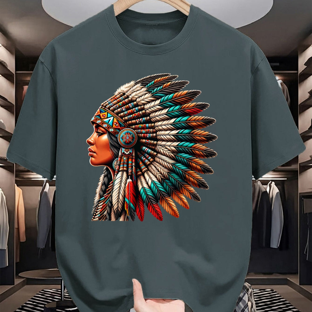 Native American T-Shirts, Vintage Native American Unisex T-Shirt/Hoodie/Sweatshirt HLT00 - Native American Woman Indian Warrior for Women