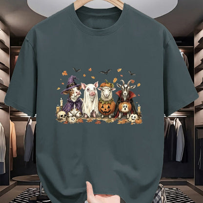 Best Farmer Life Shirt, Funny Farmer UnisexT-Shirt/Hoodie/Sweatshirt HLT00 - Halloween Farm Animals Cow Pig Sheep Goat Fall Farmer Spooky Long Sleeve T-Shirt
