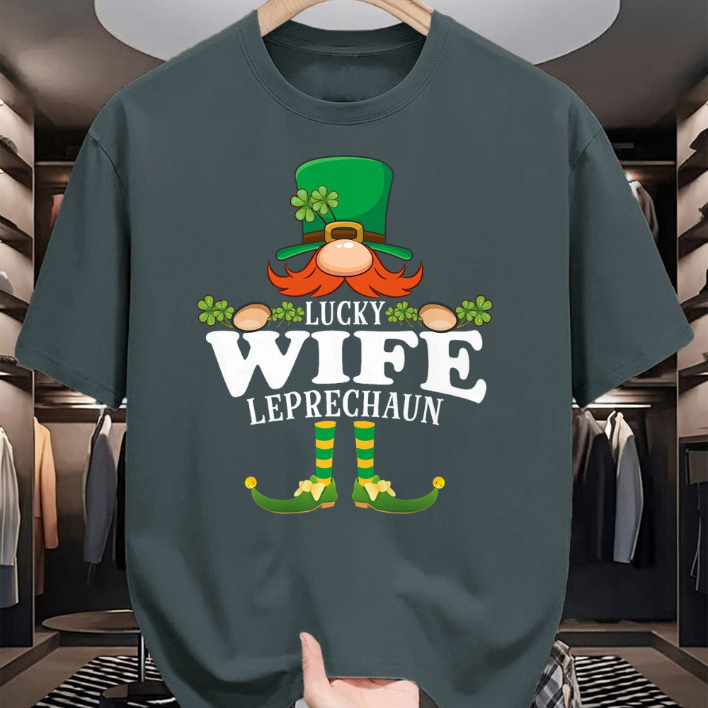 Best Wife Shirt, Wife and Husband Unisex T-Shirt/Hoodie/Sweatshirt HLT00 - Gift for wife T shirt, lucky wife   Lucky Wife Leprechaun Funny St. Patricks Day T-Shirt