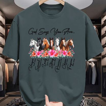 Best Horse Lover Shirt , Funny Horse UnisexT-Shirt/Hoodie/Sweatshirt HLT00 - Inspirational God Says You are Christian Religious Horses T-Shirt