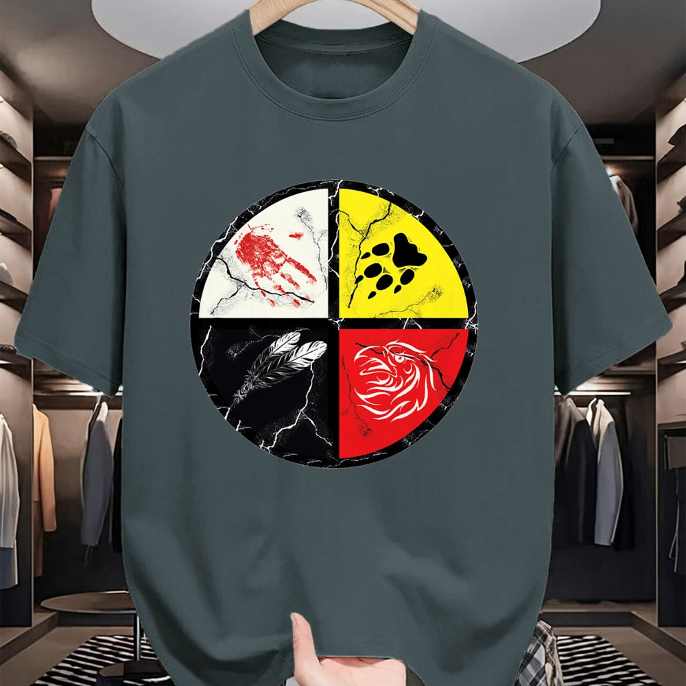 Native American T-Shirts, Vintage Native American Unisex T-Shirt/Hoodie/Sweatshirt HLT00 - Native American Medicine Wheel