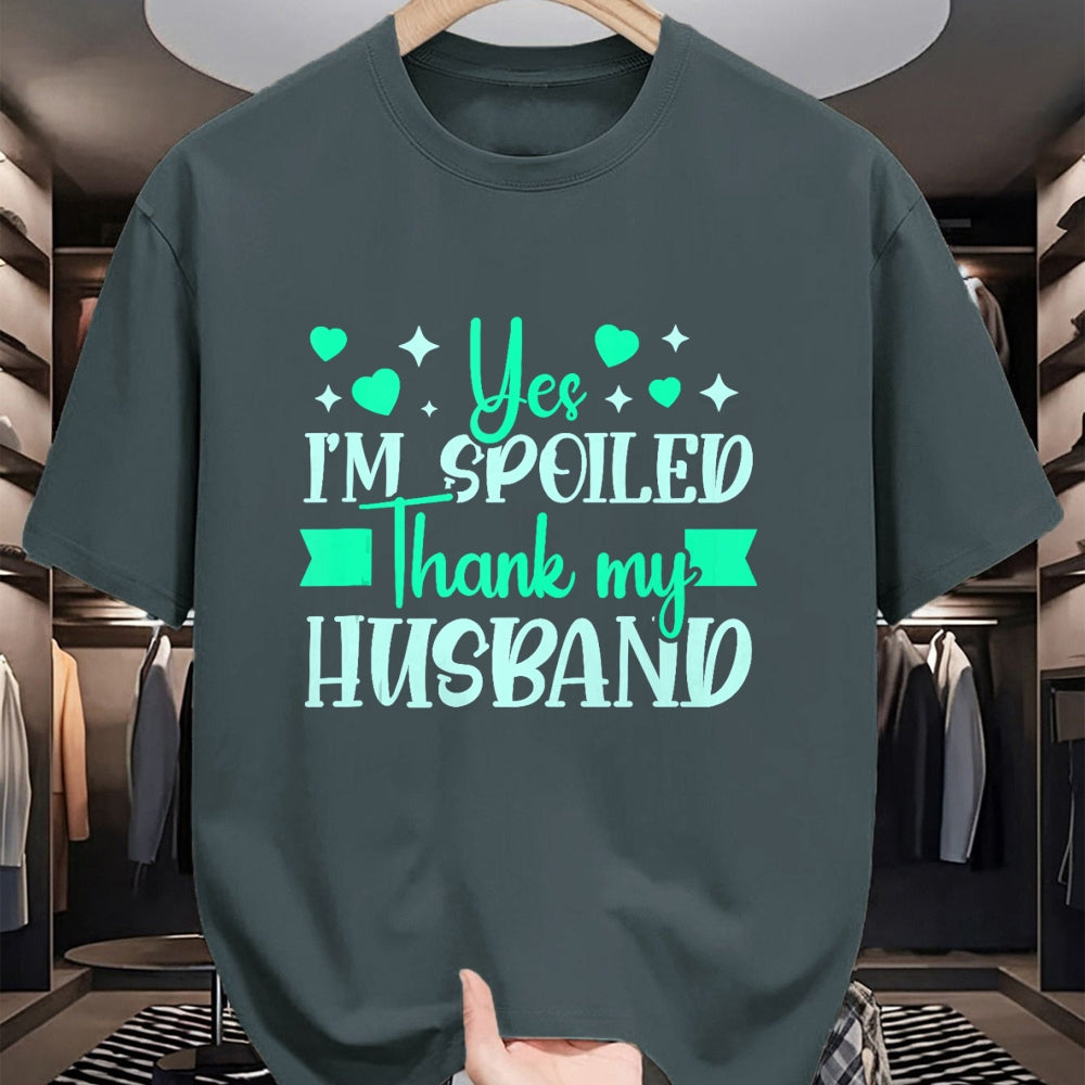 Best Wife Shirt, Wife and Husband Unisex T-Shirt/Hoodie/Sweatshirt HLT00 - Gift for wife T shirt, spoiled wife   Funny Wife I’M Spoiled Thank My Husband Spoiled Wife Tank Top (2)