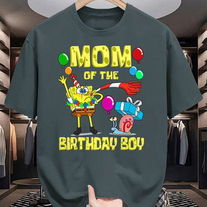 Gift for Mom Shirt, Funny Mom Unisex T-Shirt/Hoodie/Sweatshirt HLT00 - Mademark x SpongeBob SquarePants - SpongeBob Mommy of the Birthday Boy Theme Party T-Shirt