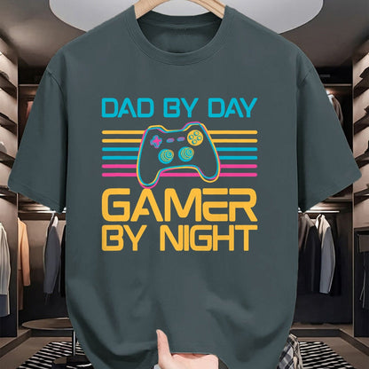 Gift for Dad Shirt, Funny Dad Unisex T-Shirt/Hoodie/Sweatshirt HLT00 – Dad By Day Gamer By Night Video Games Lover Gamer Dad T-Shirt