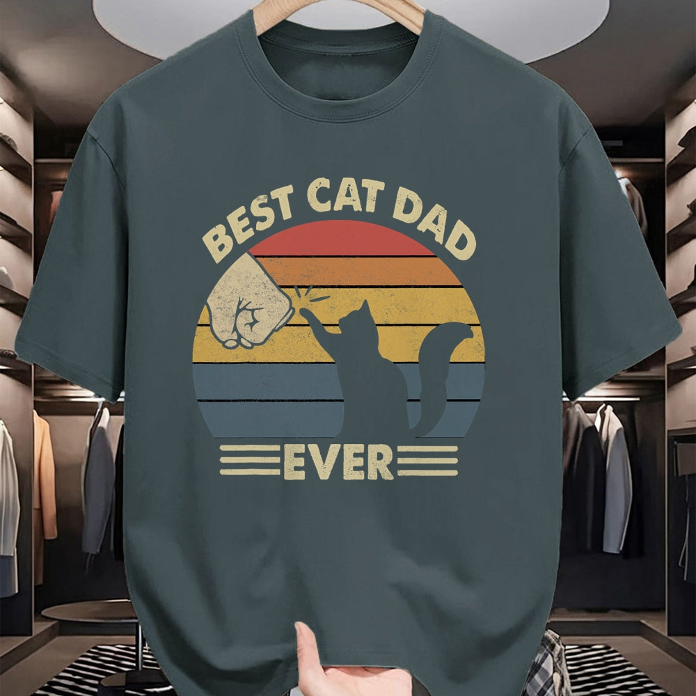 Gift for Dad Shirt, Funny Dad Unisex T-Shirt/Hoodie/Sweatshirt HLT00 – Cat-Shirt Men Best Cat Dad Ever Funny Dad T-Shirt