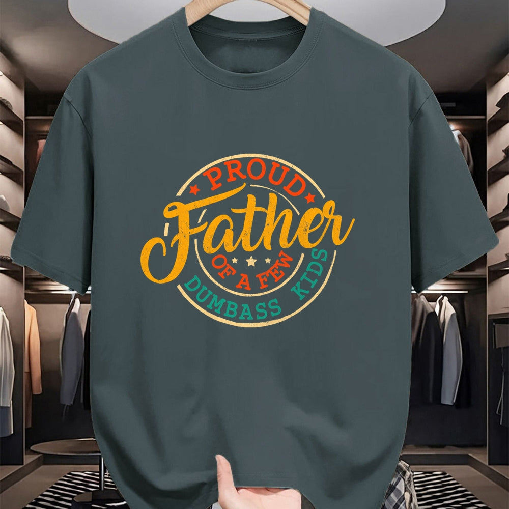 Gift for Dad Shirt, Funny Dad Unisex T-Shirt/Hoodie/Sweatshirt HLT00 – Proud Father Of A Few Dumbass Kids Funny Vintage Fathers Day T-Shirt