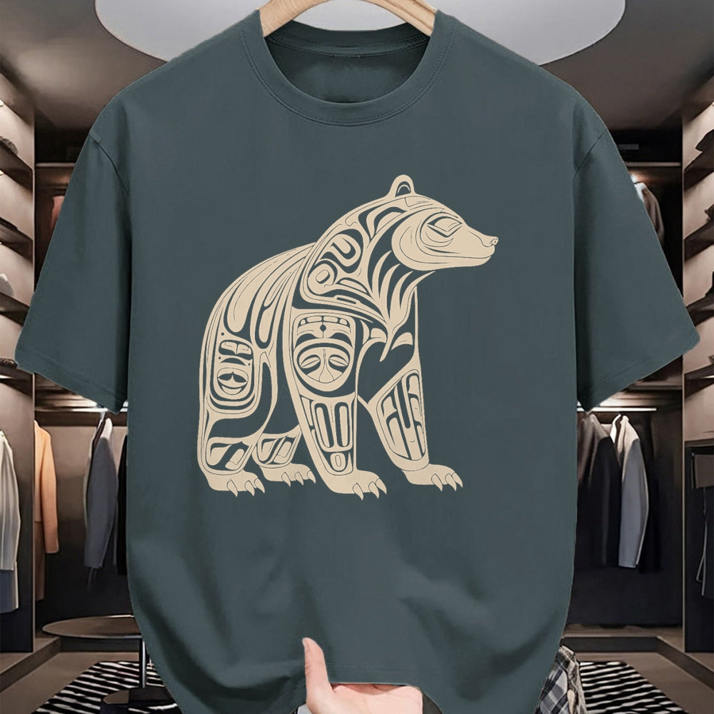 Native American T-Shirts, Vintage Native American Unisex T-Shirt/Hoodie/Sweatshirt HLT00 - Bear Native Formline Art Salish Haida Tlingit Pacific Animal