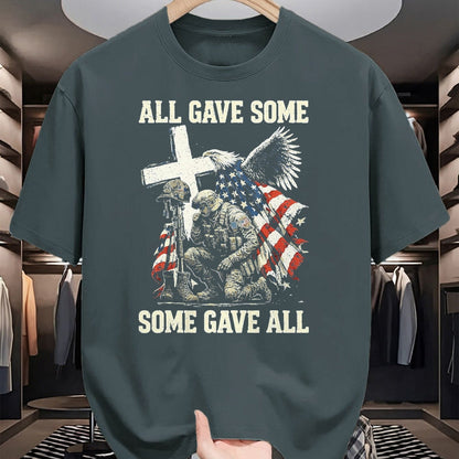Proud Veteran Shirt, Funny Veteran UnisexT-Shirt/Hoodie/Sweatshirt HLT00 - All Gave Some Some Gave All Patriotic Veteran Design T-Shirt, Men, Black, 3X-Large