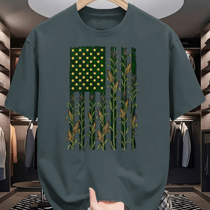 Best Farmer Life Shirt, Funny Farmer UnisexT-Shirt/Hoodie/Sweatshirt HLT00 - Retro Vintage Corn US America Flag Funny Farmer Farm Flag T-Shirt