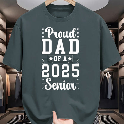 Gift for Dad Shirt, Funny Dad Unisex T-Shirt/Hoodie/Sweatshirt HLT00 – Proud Dad Of A 2025 Senior Dad Of A 2025 Graduate Father T-Shirt