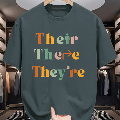 Best Teacher Shirt, Funny Teacher UnisexT-Shirt/Hoodie/Sweatshirt HLT00 - Their There They're Funny English Teacher Gramma Police Joke T-Shirt