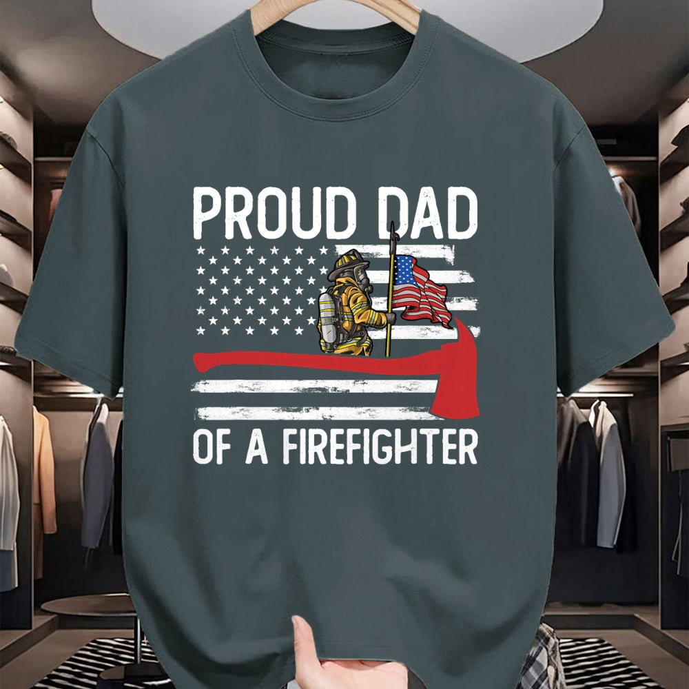 Gift for Dad Shirt, Funny Dad Unisex T-Shirt/Hoodie/Sweatshirt HLT00 – Fireman Father Son Daughter Proud Dad Of A Firefighter T-Shirt