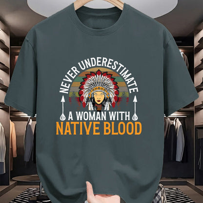 Native American T-Shirts, Vintage Native American Unisex T-Shirt/Hoodie/Sweatshirt HLT00 - Native American Heritage Indigenous Woman With Native Blood