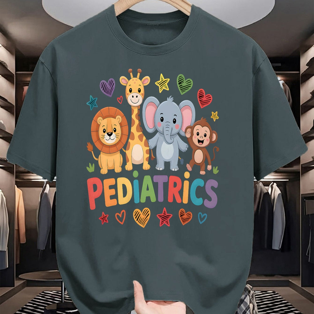 Best Doctor Shirt, Funny Doctor UnisexT-Shirt/Hoodie/Sweatshirt HLT00 - Pediatrics Jungle Animals Pediatric Nurse Doctor T-Shirt