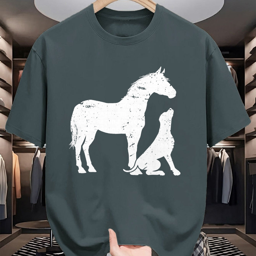 Best Horse Lover Shirt , Funny Horse UnisexT-Shirt/Hoodie/Sweatshirt HLT00 - Horse and Dog Motif for Men and Women Horse Lovers T-Shirt