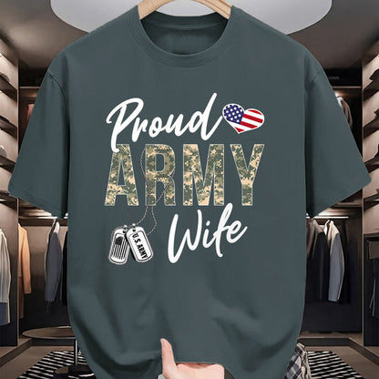 Best Wife Shirt, Wife and Husband Unisex T-Shirt/Hoodie/Sweatshirt HLT00 - Gift for wife T shirt, lucky wife   Proud Army Wife Army Graduation Wife US Army Wife Gifts T-Shirt