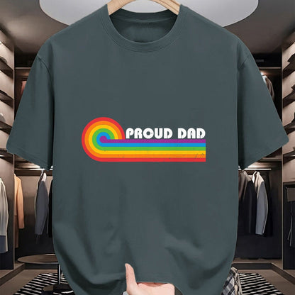 Gift for Dad Shirt, Funny Dad Unisex T-Shirt/Hoodie/Sweatshirt HLT00 – Proud Dad Gay Pride LGBT Flag Vintage Parent Father_s Day T-Shirt
