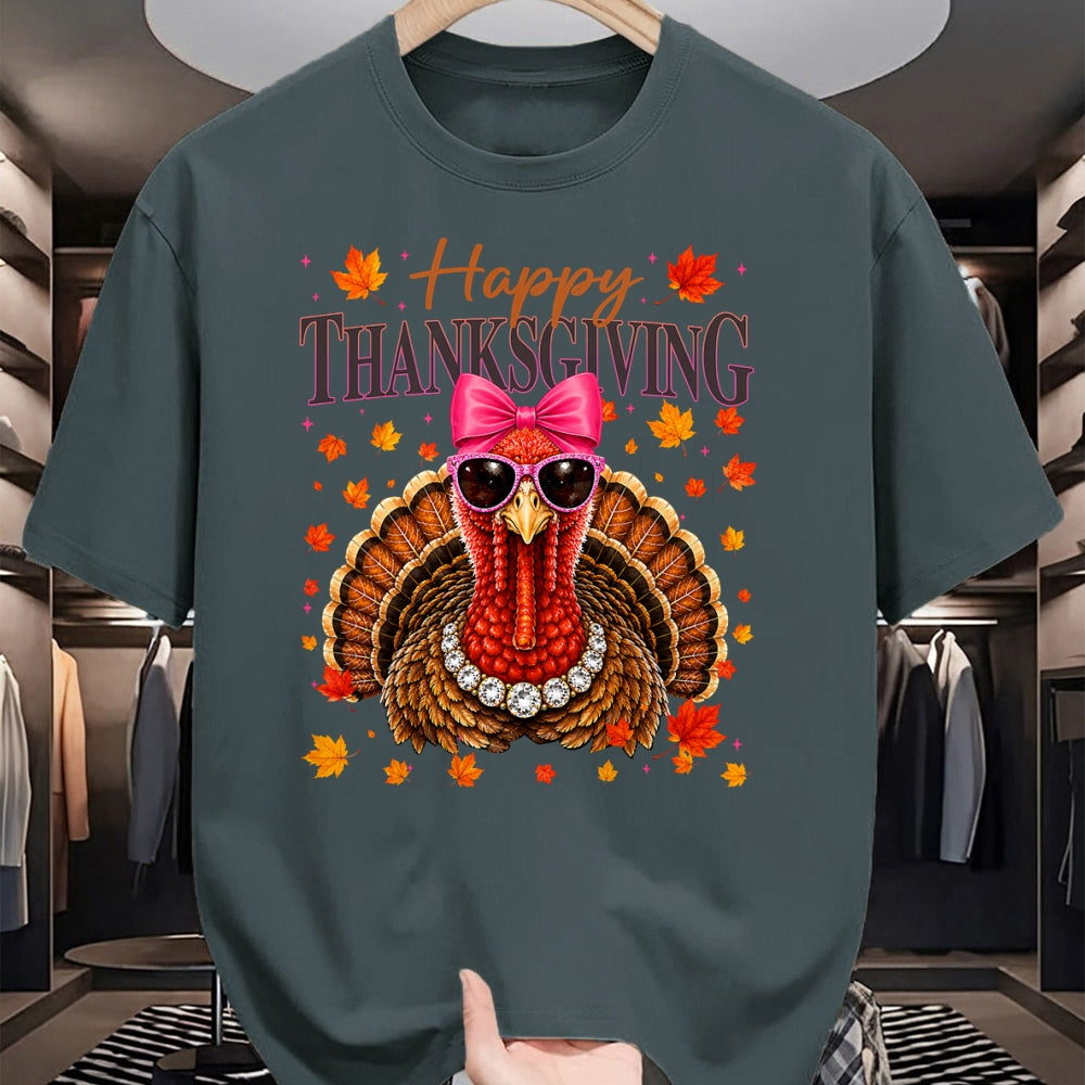 Best Thanksgiving Family Shirt , Funny Thanksgiving UnisexT-Shirt/Hoodie/Sweatshirt HLT00 - Happy Thanksgiving Turkey Coquette Thankful Fall Women Girl T-Shirt