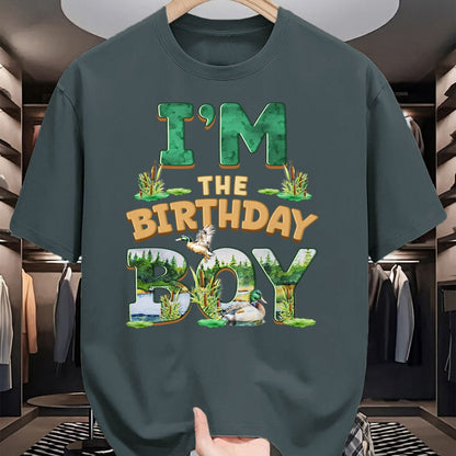 Gift for Dad Shirt, Funny Dad Unisex T-Shirt/Hoodie/Sweatshirt HLT00 – Im The Birthday Boy One Lucky Duck 1st First Family Party T-Shirt